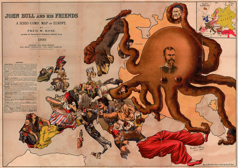 Illustration for article titled 21 Bizarre Maps That Depict Nations As Animals, People, and Monsters